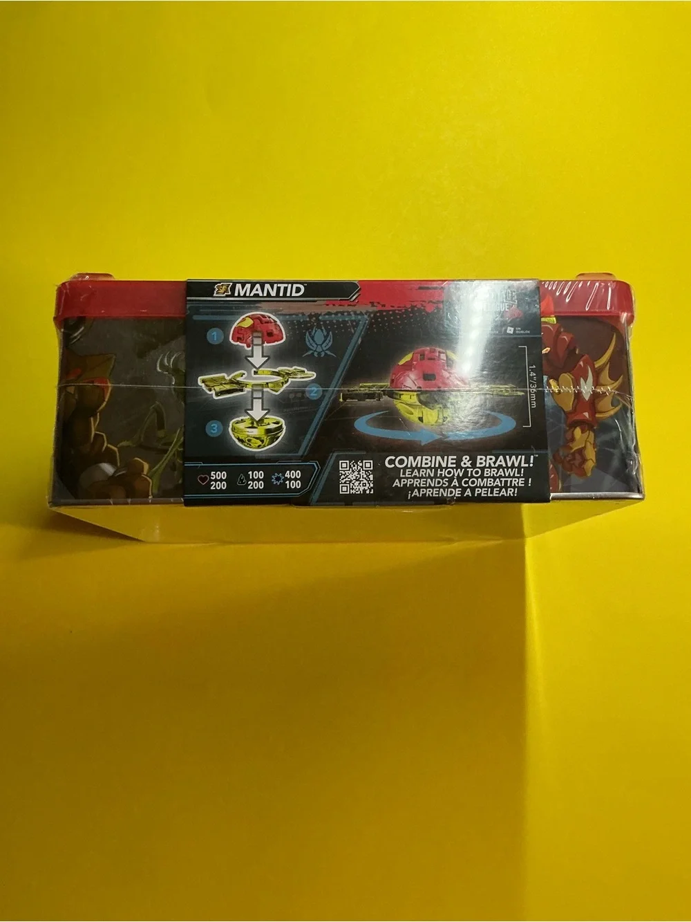 Side Smashed Metal Square Sealed Red Bakugan Baku Tin